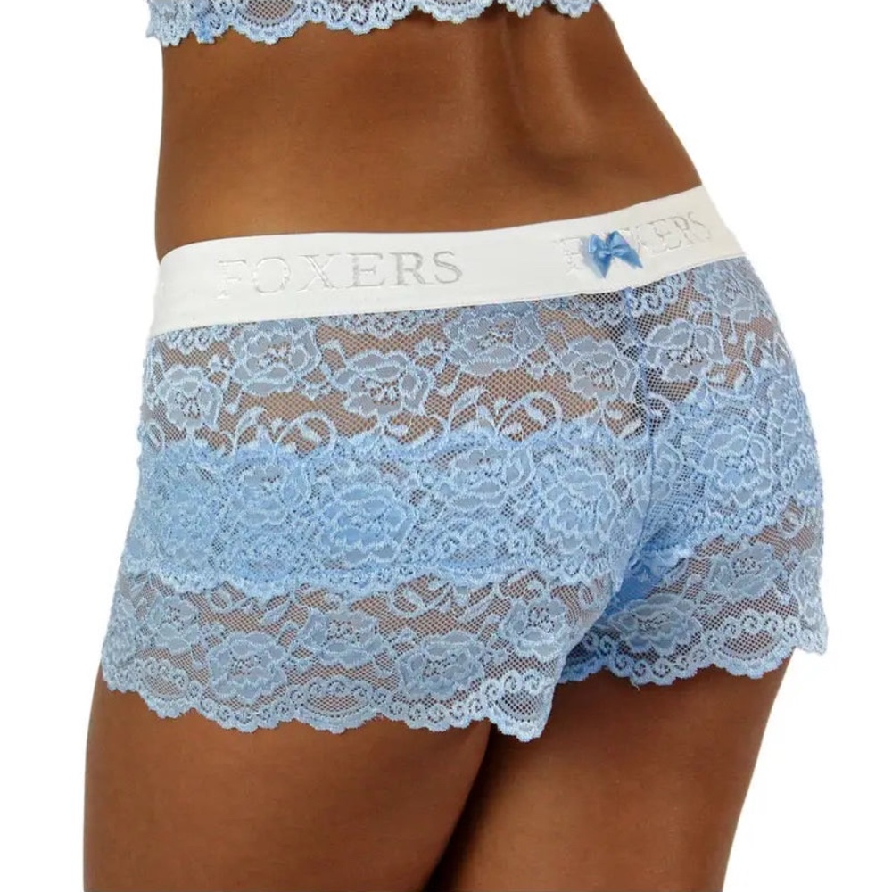 Lace Light Blue Boxers